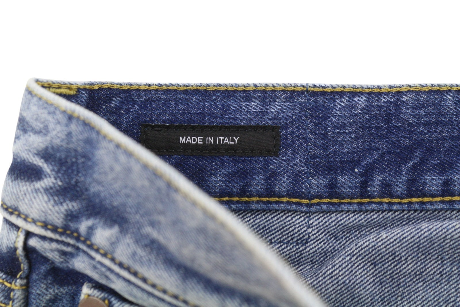 Calça jeans feminina R13 Romeo 28 Hutton Blue Bigodes desbotada reta cortada Pf26