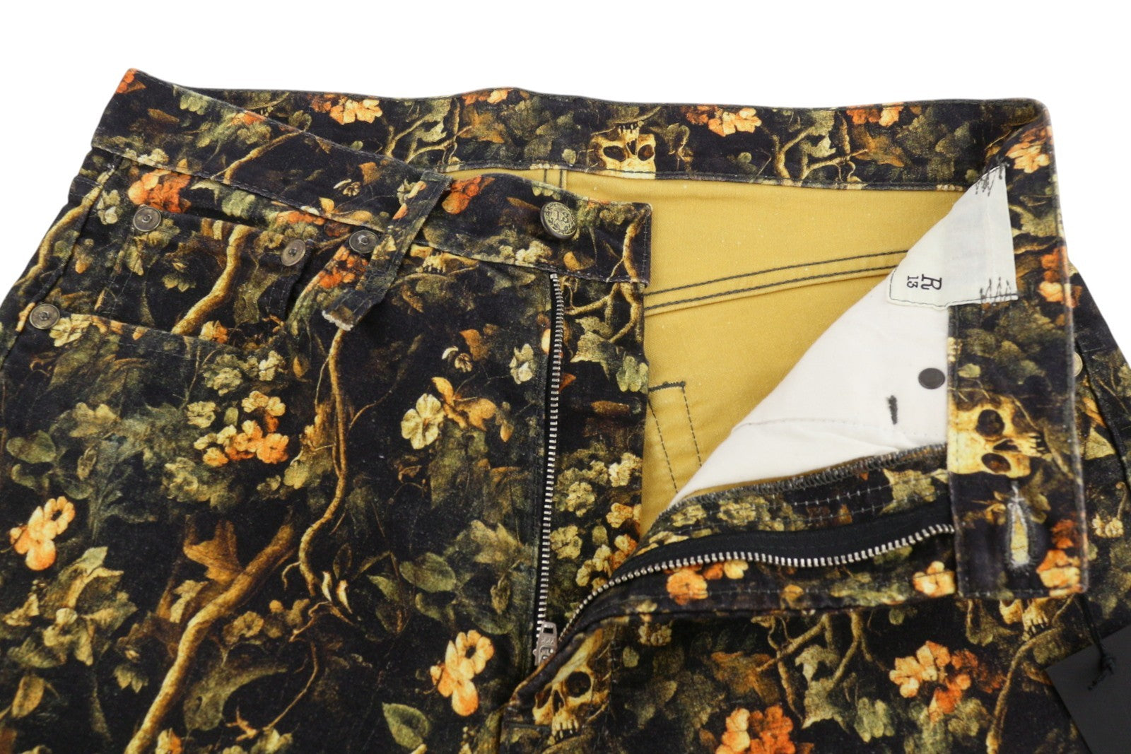 Bríste Mná R13 X-bf 27 Veilbhit Camo Moleskin Cropped