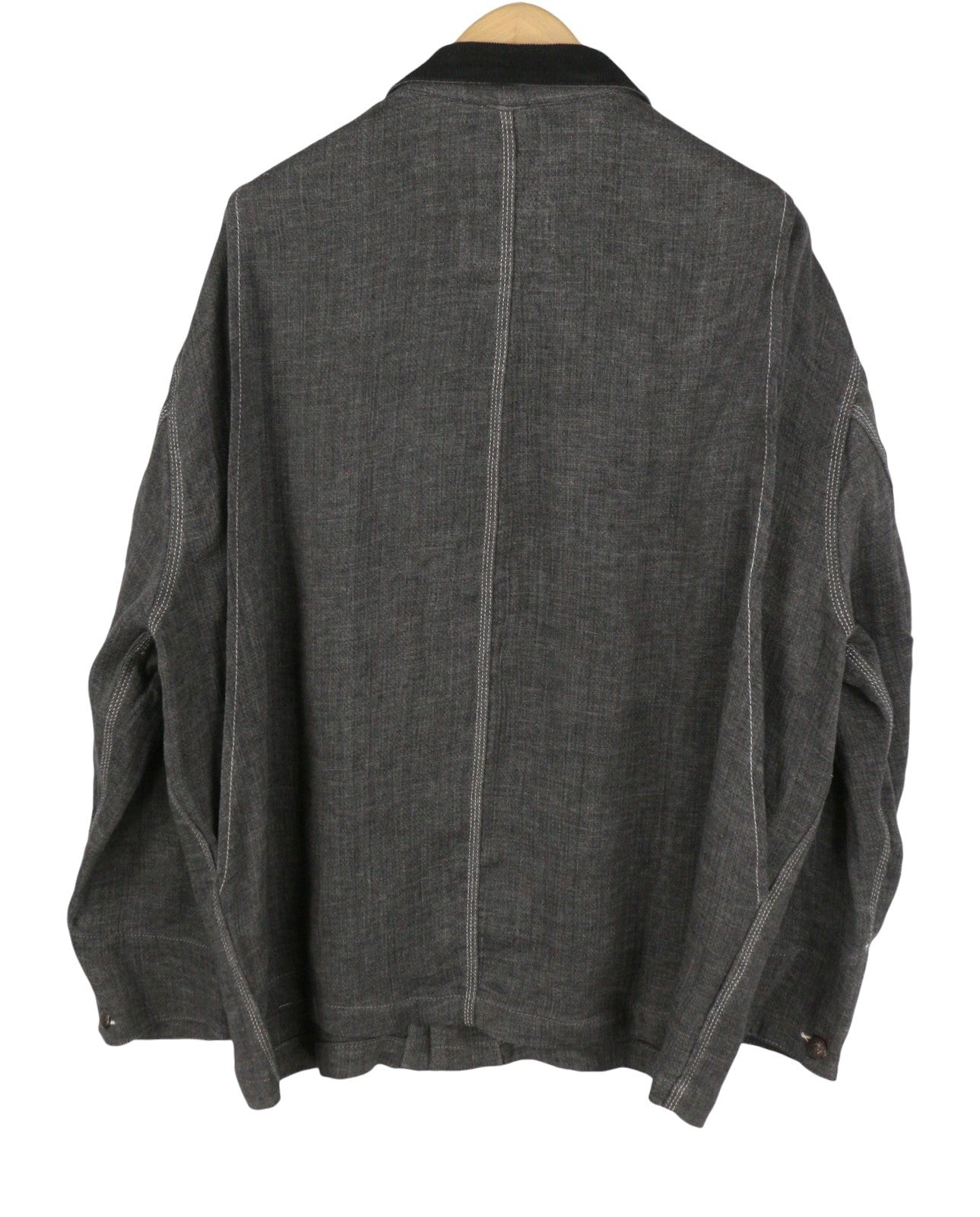 R13 Relaxed Chore Damjacka Charcoal Grå Linne Button Up Ss26 Rrp2075