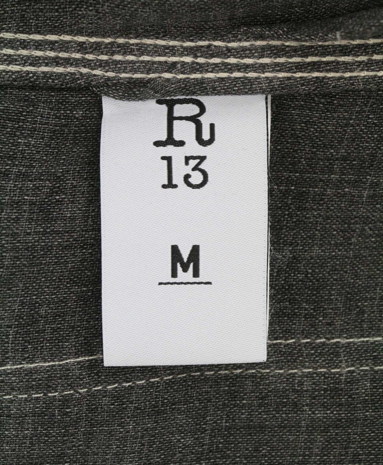 R13 Relaxed Chore Damjacka Charcoal Grå Linne Button Up Ss26 Rrp2075