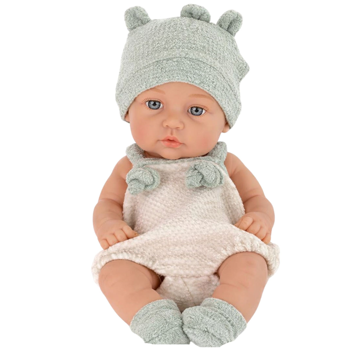 Baby Doll Gray Outfit Hat Bib 18 Cm