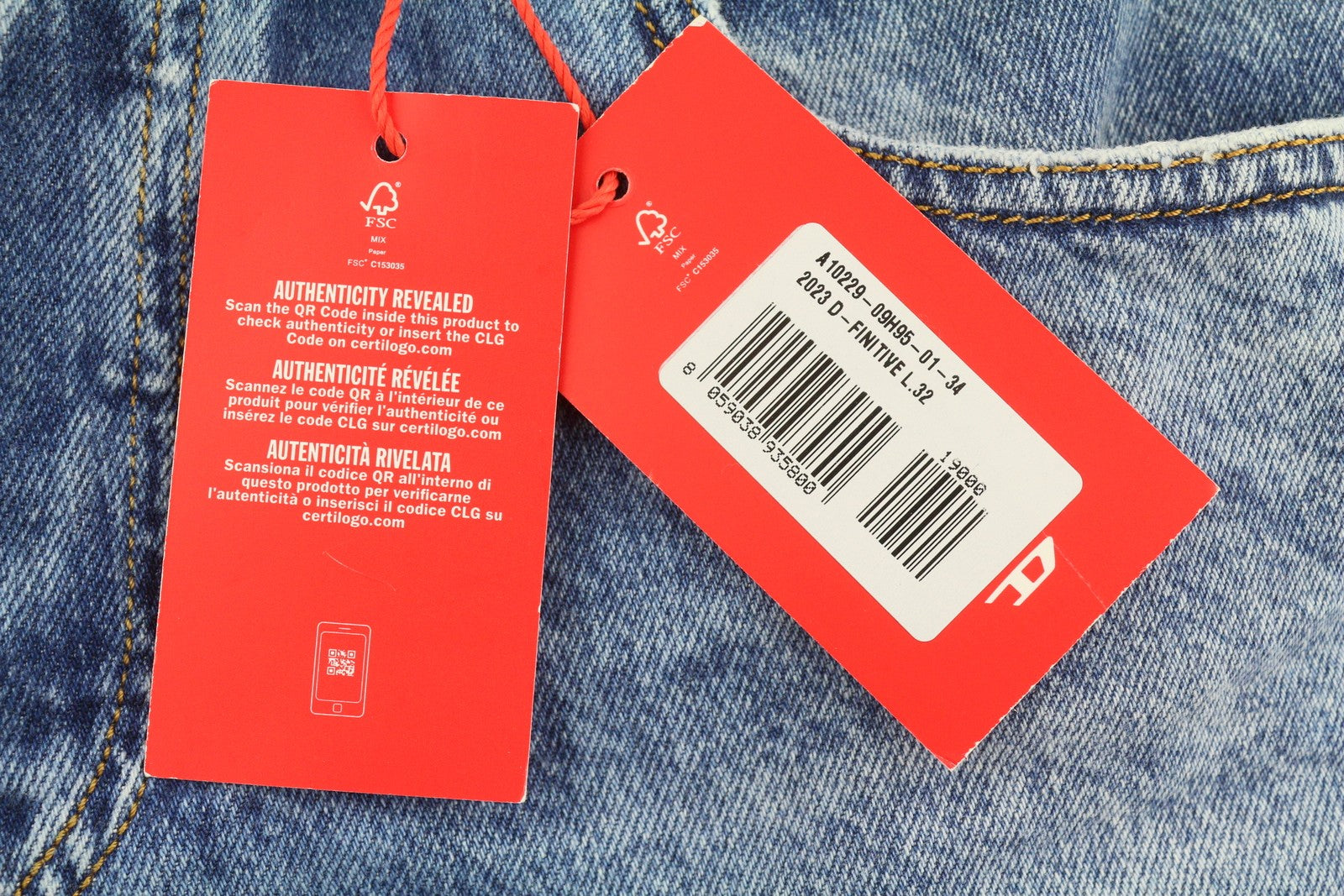 Díosal 2003 D-finitive 09h95 Fir Jeansblue Fit Tapered Rialta Rrp195