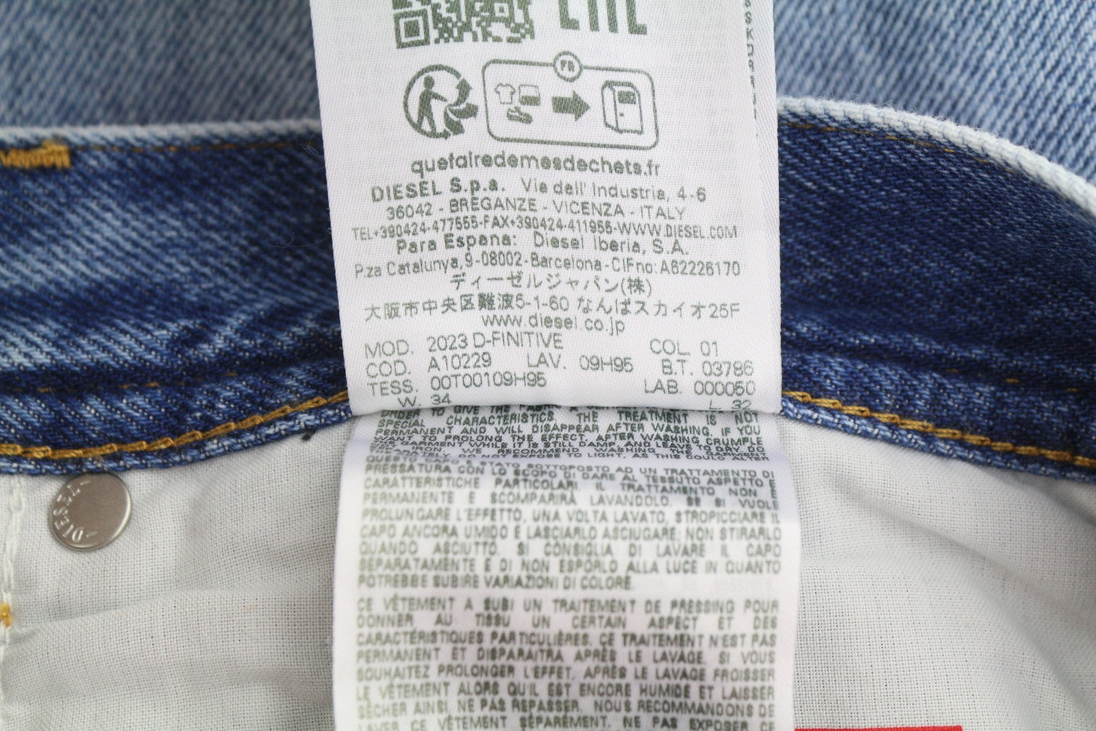 Díosal 2003 D-finitive 09h95 Fir Jeansblue Fit Tapered Rialta Rrp195