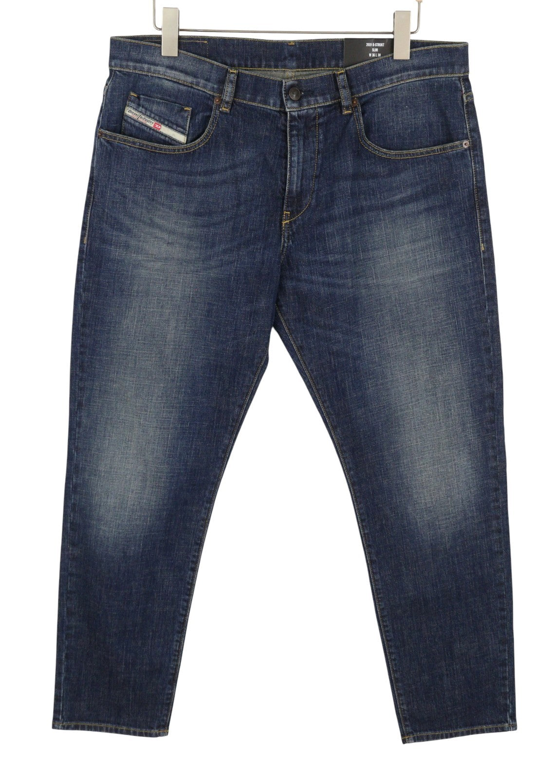 Diesel 2019 D-strukt-r R08ic Men JeansBlue Whiskers Faded Slim Rrp195
