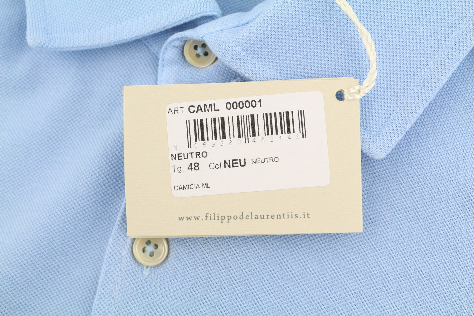 Filippo De Laurentiis Herrskjorta It48blå Cutaway Collar Button-up