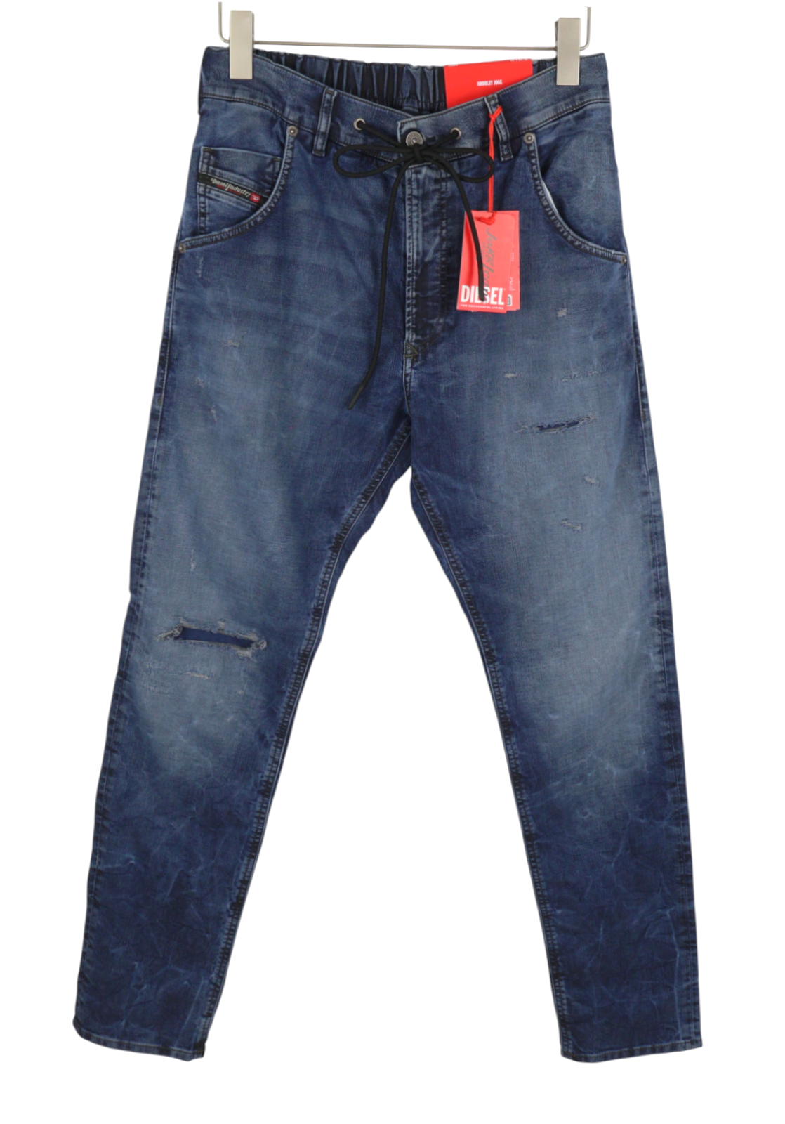 Diesel Krooley-e-ne E9h11 Męskie dżinsyblue Distress Faded Jogg Rrp295