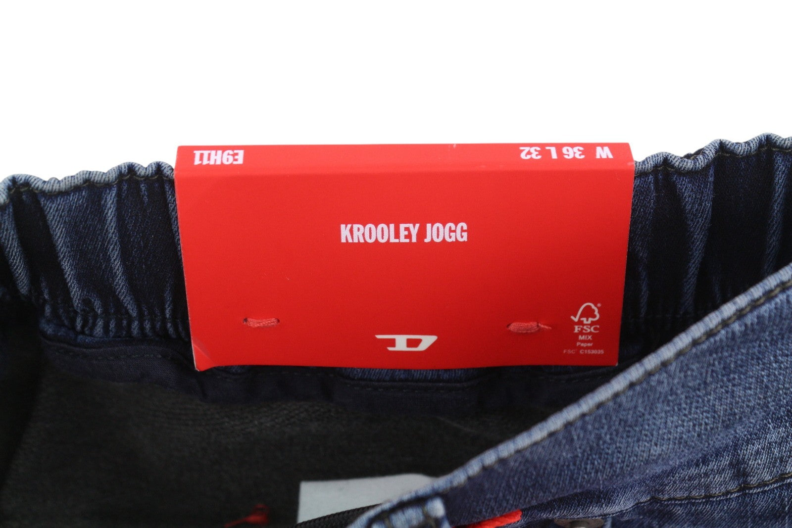 Diesel Krooley-e-ne E9h11 Męskie dżinsyblue Distress Faded Jogg Rrp295