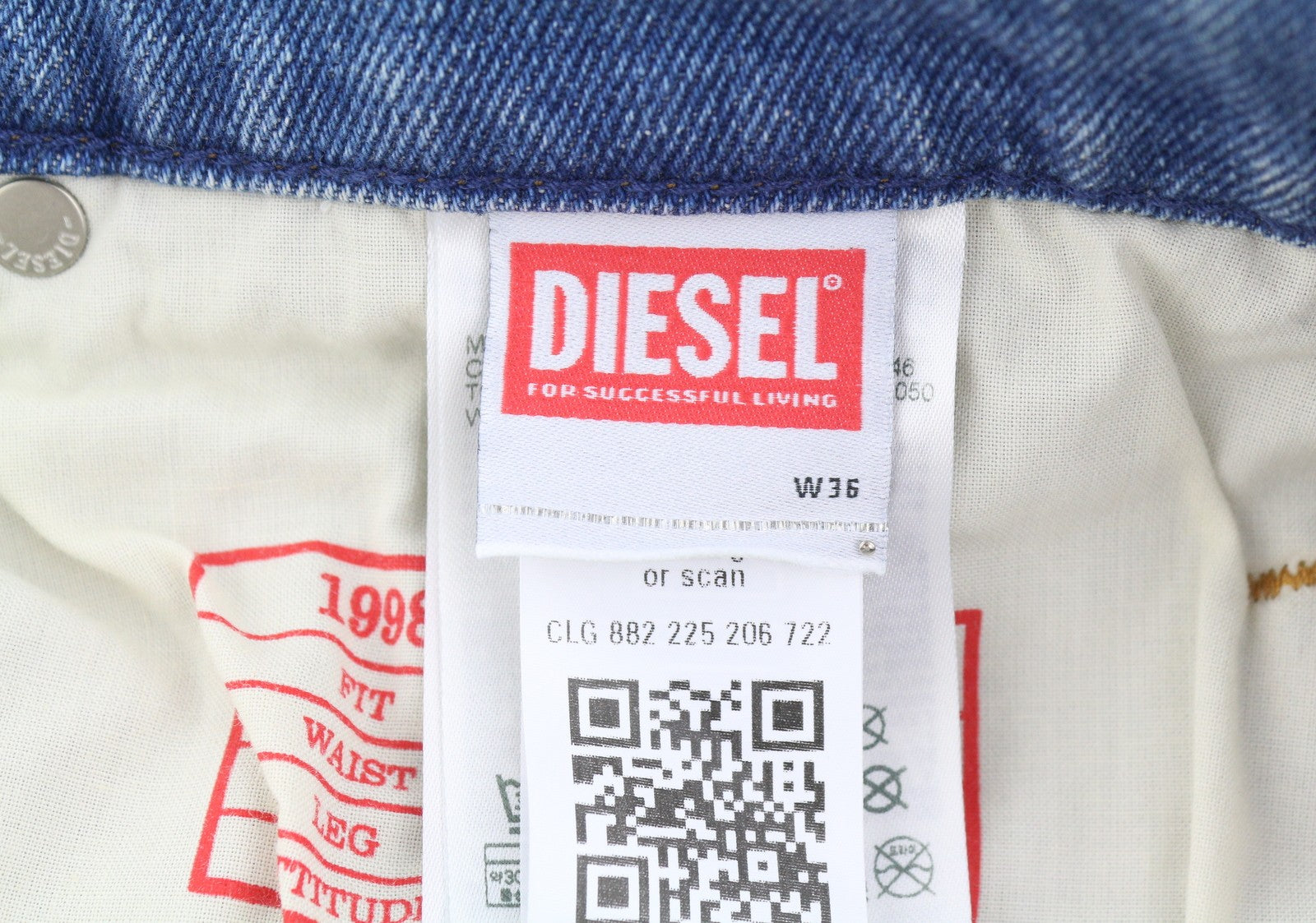 Diesel 1998 D-buck 09l30 Hombre Jeansblue Corte Slim Bootcut Pierna Rrp225