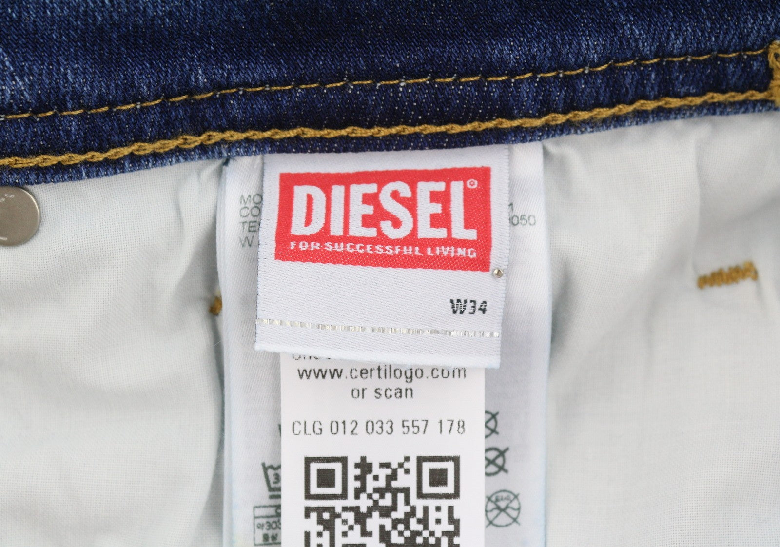 Diesel 1979 Sleenker 09l02 Herre Jeansblå Falmet Skinny Lav talje