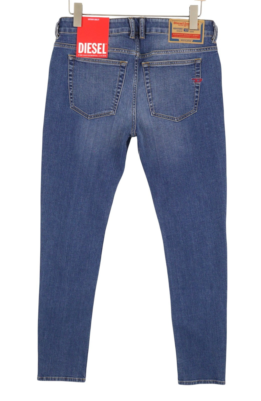 Diesel 1979 Sleenker 09l02 Herre Jeansblå Falmet Skinny Lav talje