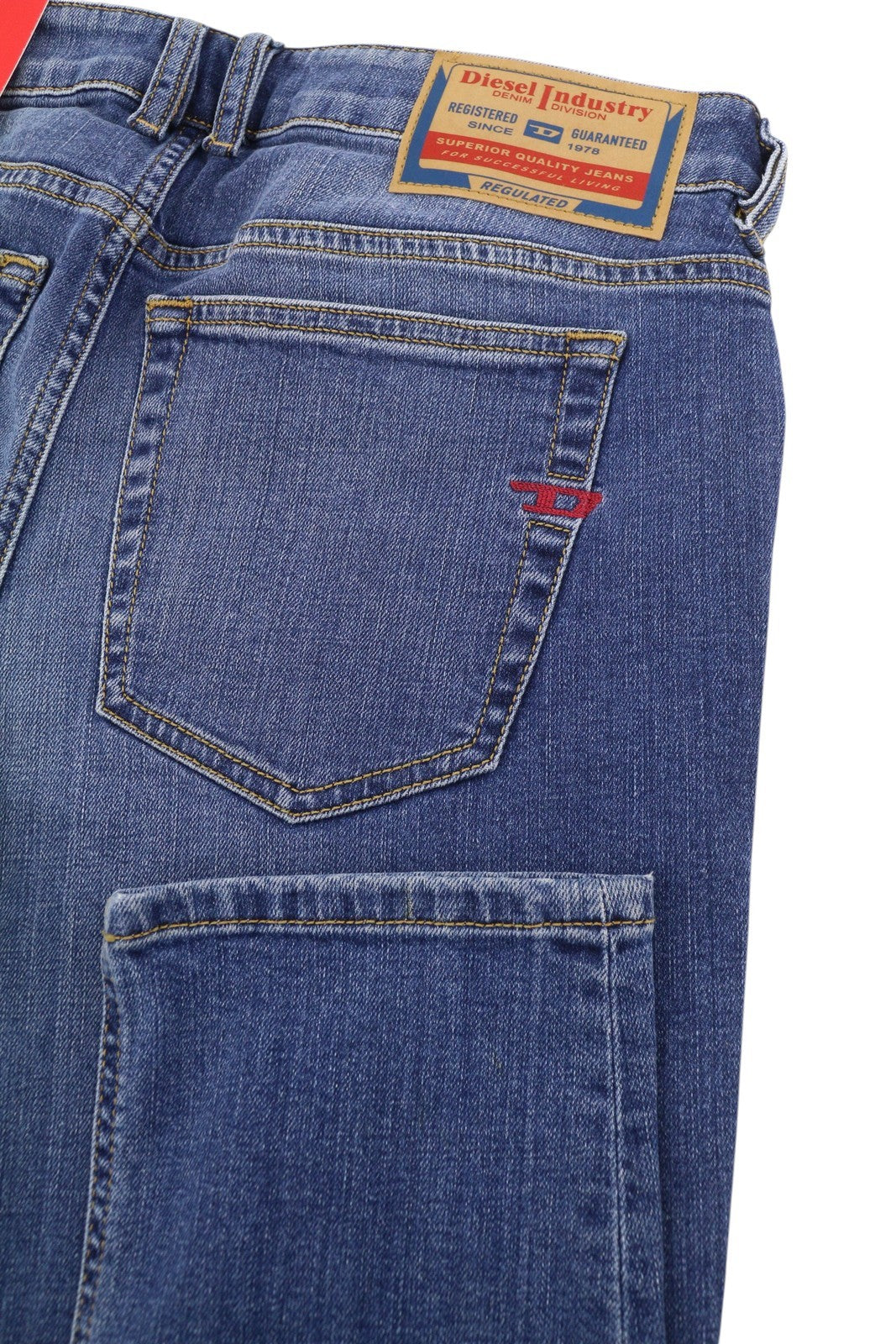 Diesel 1979 Sleenker 09l02 Herre Jeansblå Falmet Skinny Lav talje
