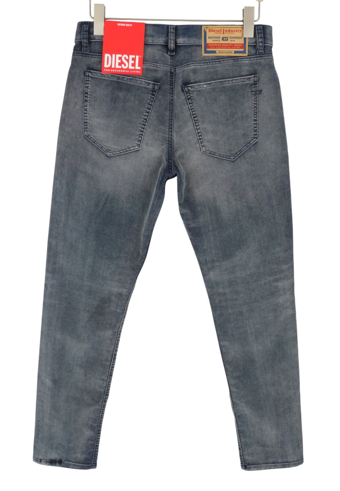 Diesel 2019 D-strukt 068jf Pantalon Hommebleu Corduroy Slim Fit Rrp225