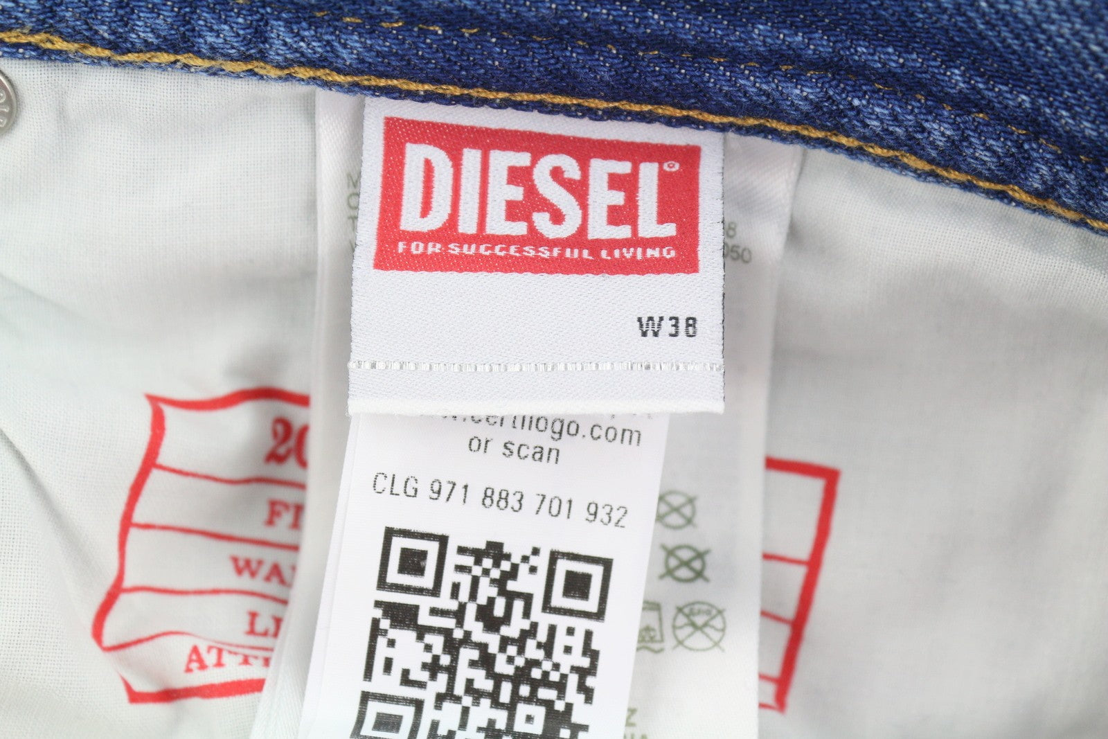 Diesel 2003 D-finitive 09h95 Blugi pentru bărbați, albastru, obișnuit, croire conică Rrp195