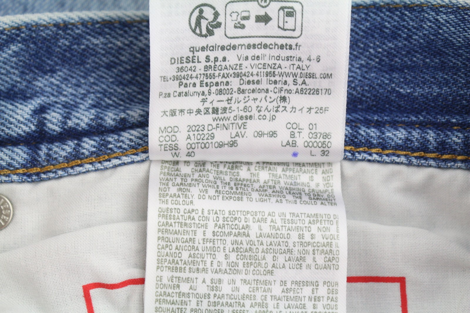 Díosal 2003 D-finitive 09h95 Fir Jeansblue Fit Tapered Rialta Rrp195