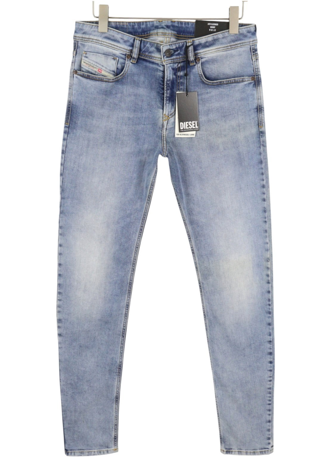 Diesel 1979 Sleenker R329k Men Jeansblue Faded Skinny Fit Rrp195