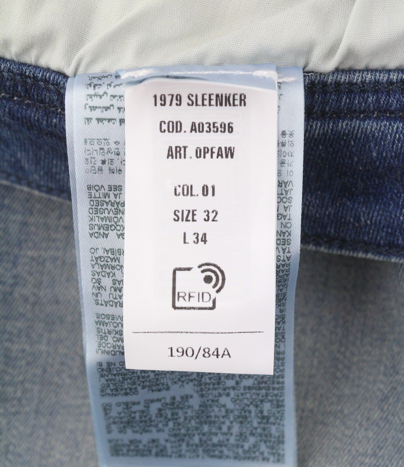 Diesel 1979 Sleenker 0pfaw Jeans bleu délavé skinny taille basse Rrp175