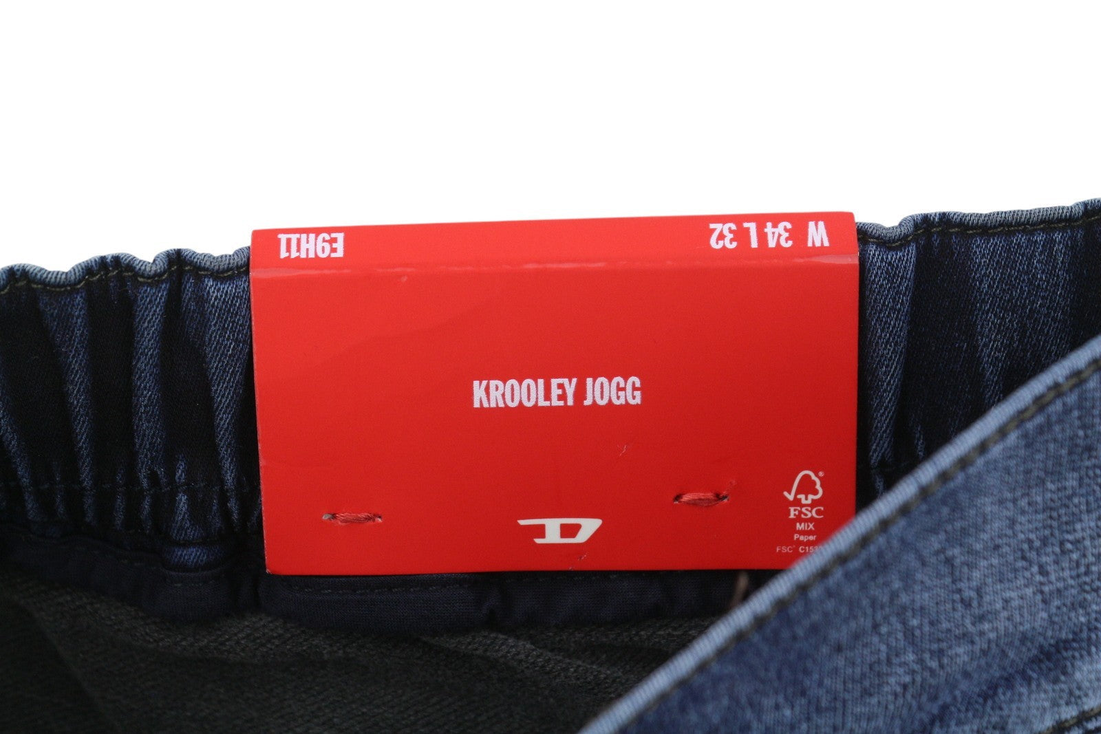 Diesel Krooley-e-ne E9h11 Hombre Jeansblue Distress Faded Jogg Rrp295