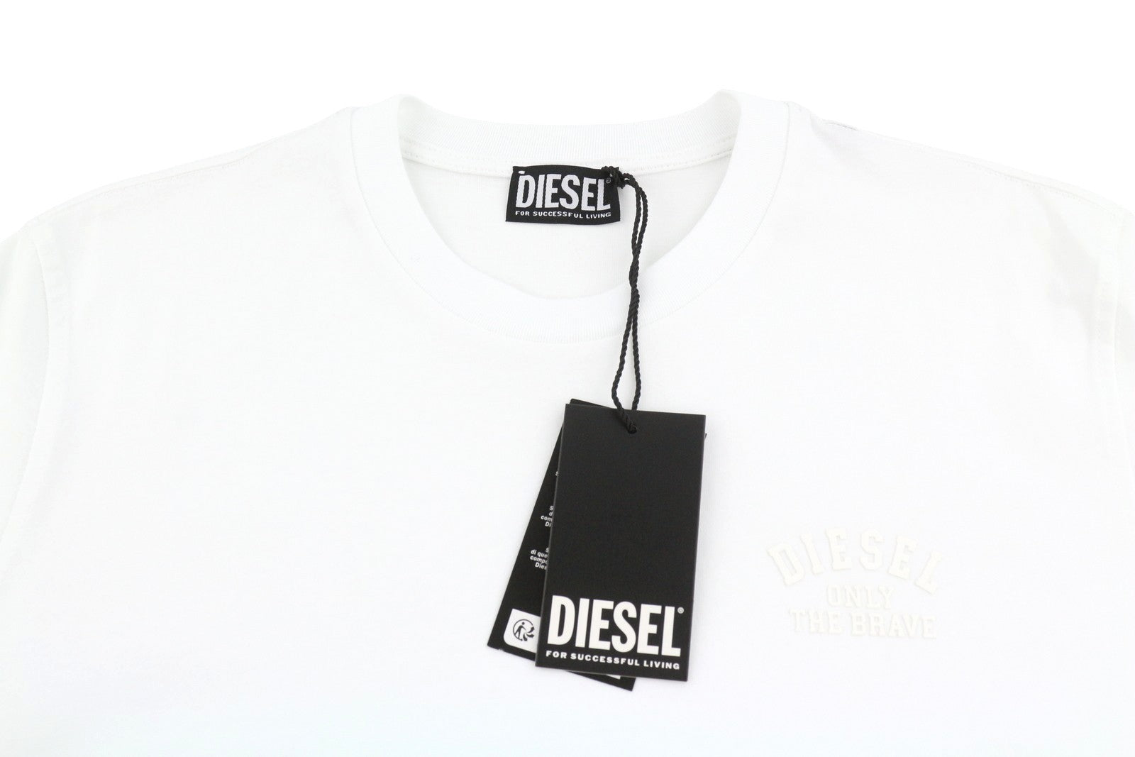Diesel T-just 260140 Off Men T-shirtwhite Cotton Tricot Crew Short Sleeve