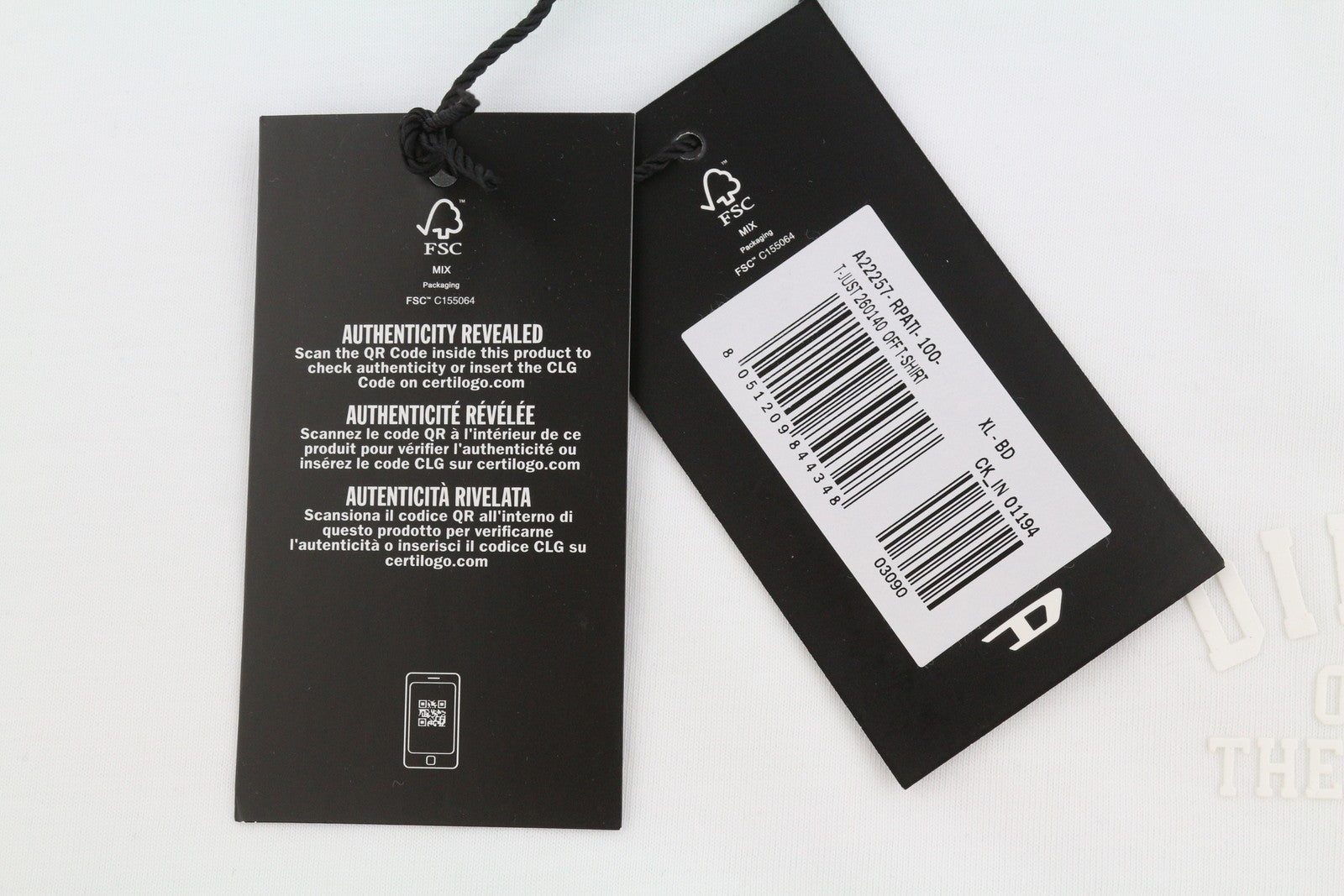 Diesel T-just 260140 Off Men T-shirtwhite Cotton Tricot Crew Short Sleeve