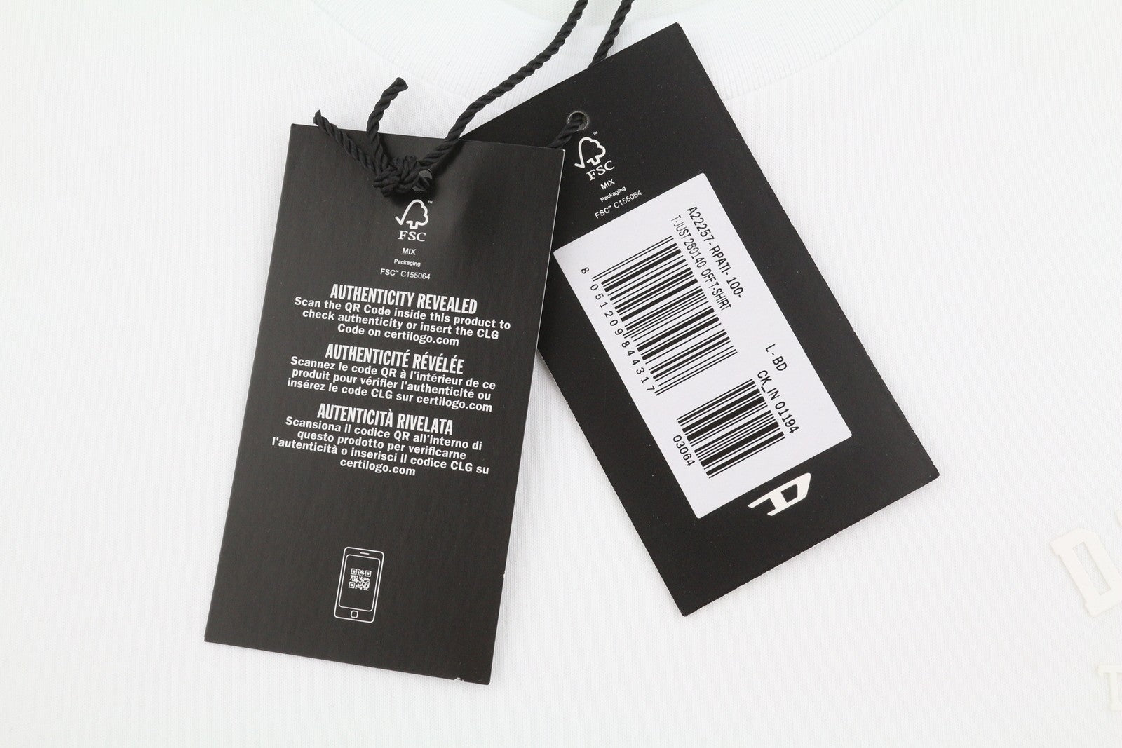 Diesel T-just 260140 Off Men T-shirtwhite Cotton Tricot Crew Short Sleeve
