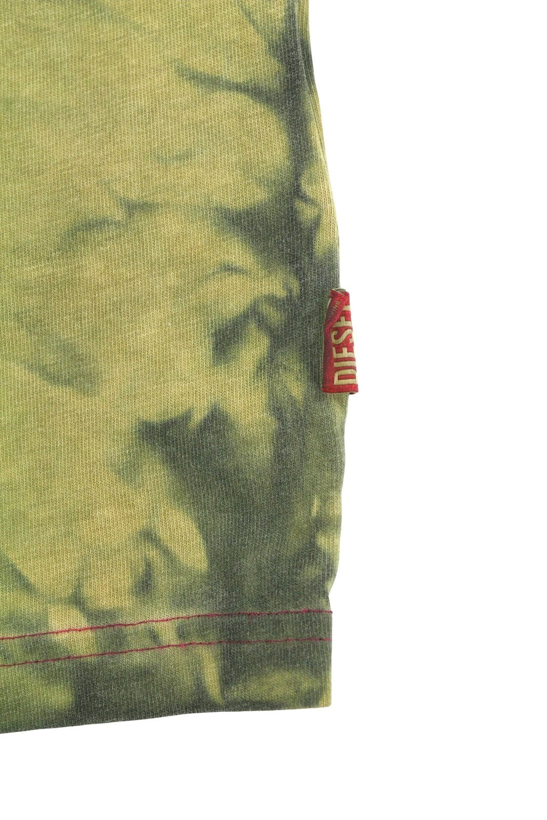 Diesel T-boxt-r24 Hommes T-shirtvert Surdimensionné Imprimé Manches Courtes Rrp150