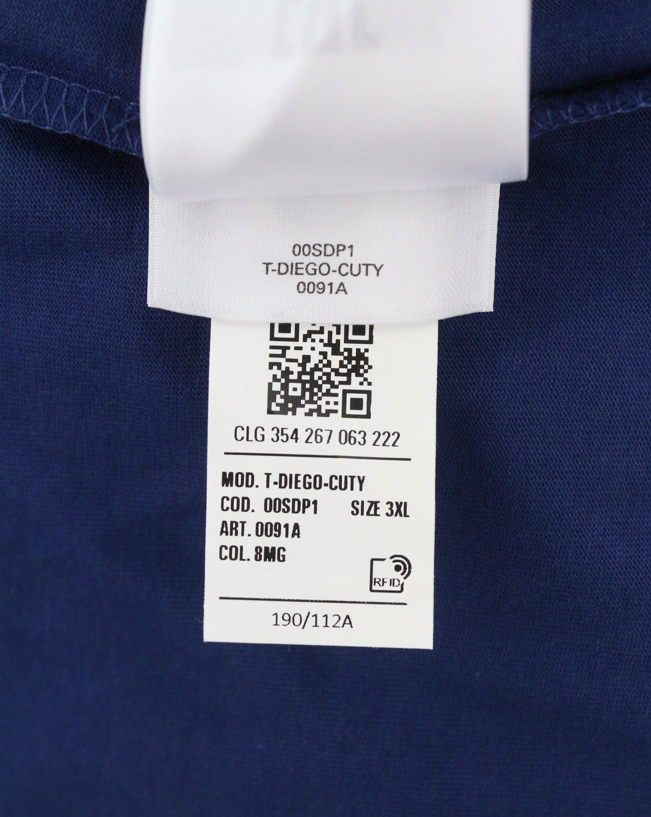 Diesel T-diego-cuty Pánské tričkomodré Bavlna Tricot Crew Krátký rukáv