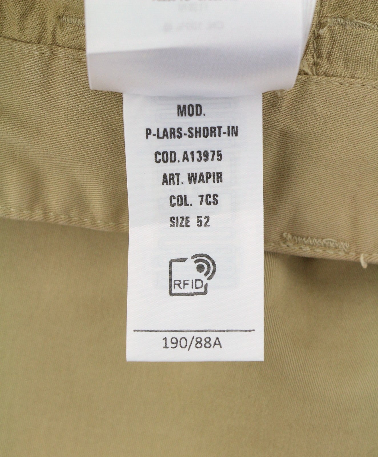 Diesel P-lars-short-in herenshorts 52bruine klassieke chino met ritssluiting Rrp120