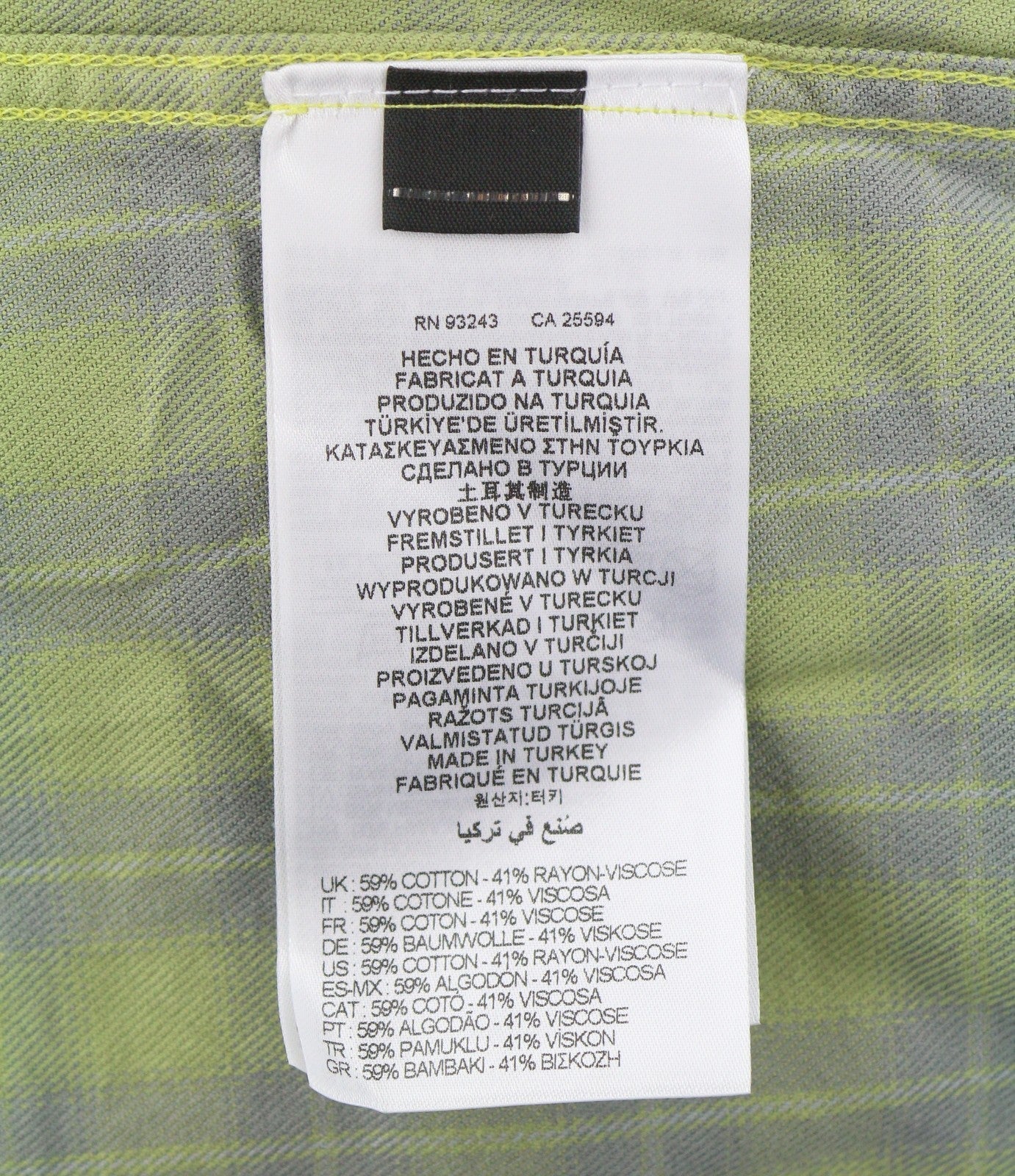 Diesel S-dewny-hood-b herreskjortegrøn plaid flannel hættetrøje Rrp275