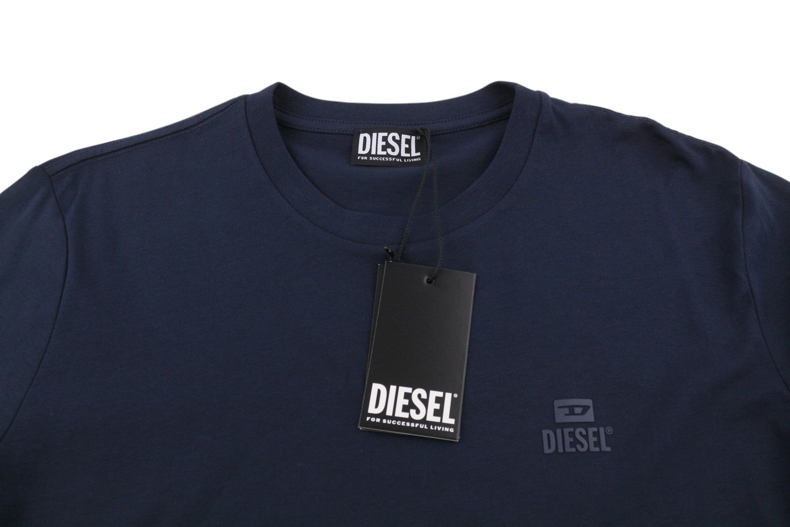 Diesel T-diego-long-a-r-hd Heren T-shirt 2xl Donkerblauw Ronde Hals Pull-On