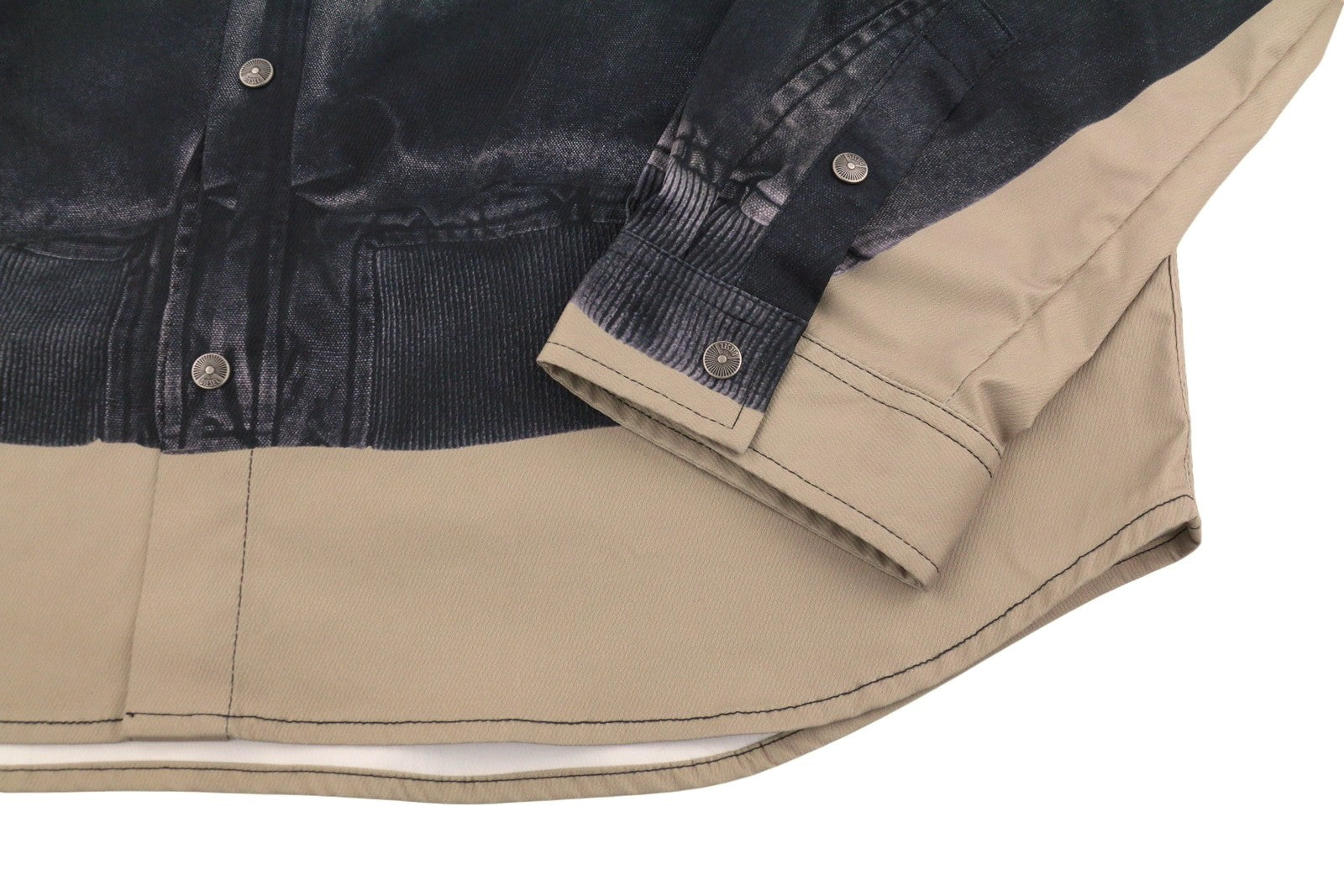 Diesel S-after-a herenoverhemdzwart gedrapeerde keperzakken imitatie Rrp295