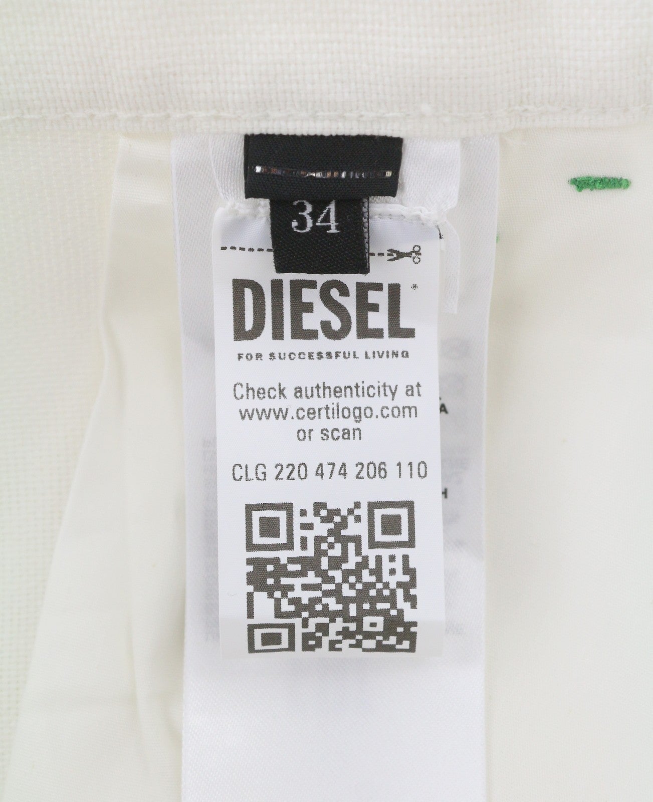 Diesel Nya Egan Herr Shortswhite Rigid Patch fickor Rrp140