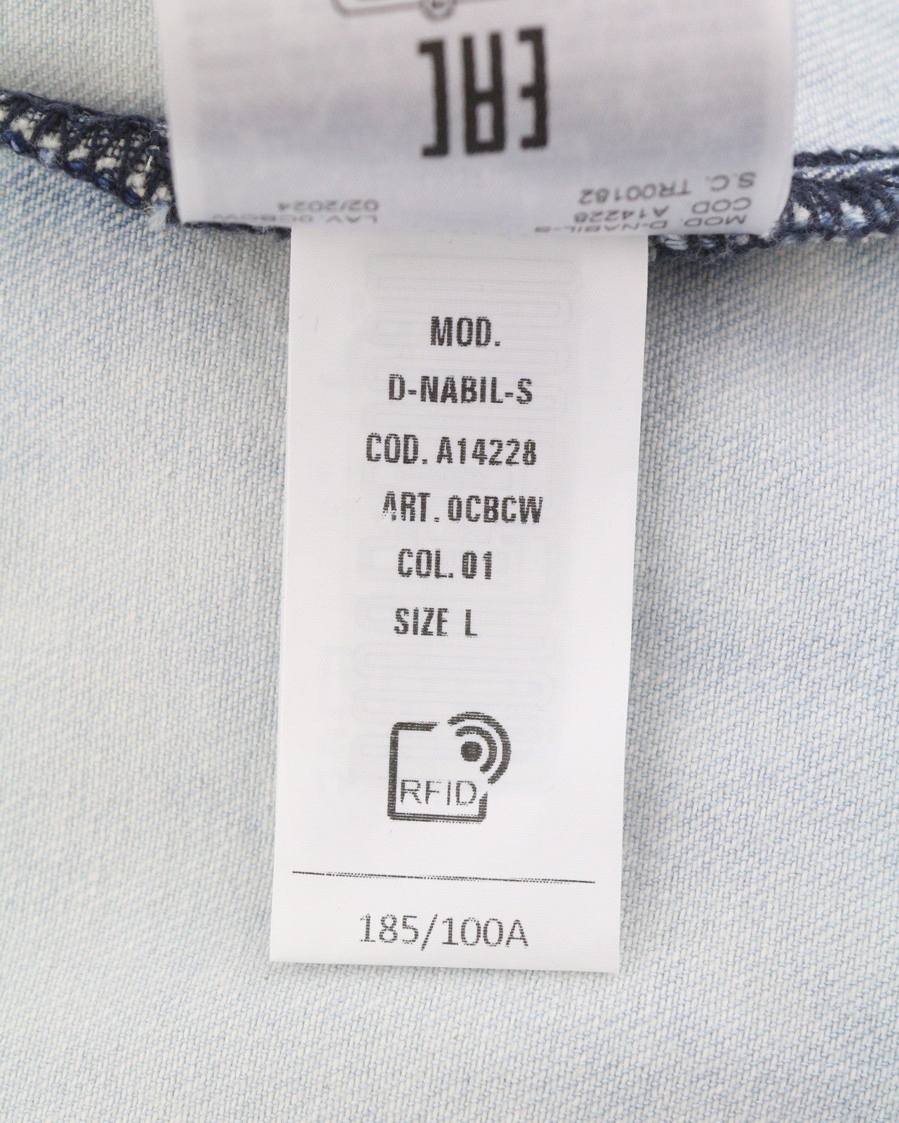 Pánská košile Diesel D-nabil-s modrá Oděv Dyed Camp Collar Volný Rrp295