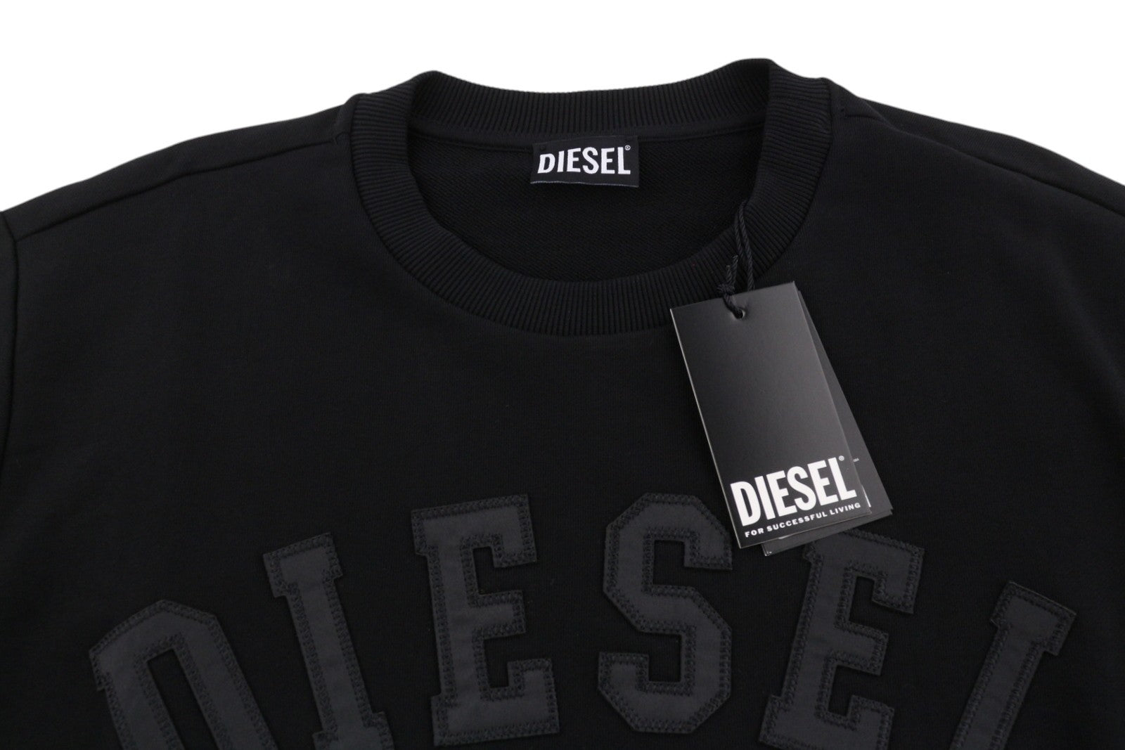 Diesel S-gir-crewneck Otb Hombre Sudaderanegro Algodón Crew Pull On Rrp175