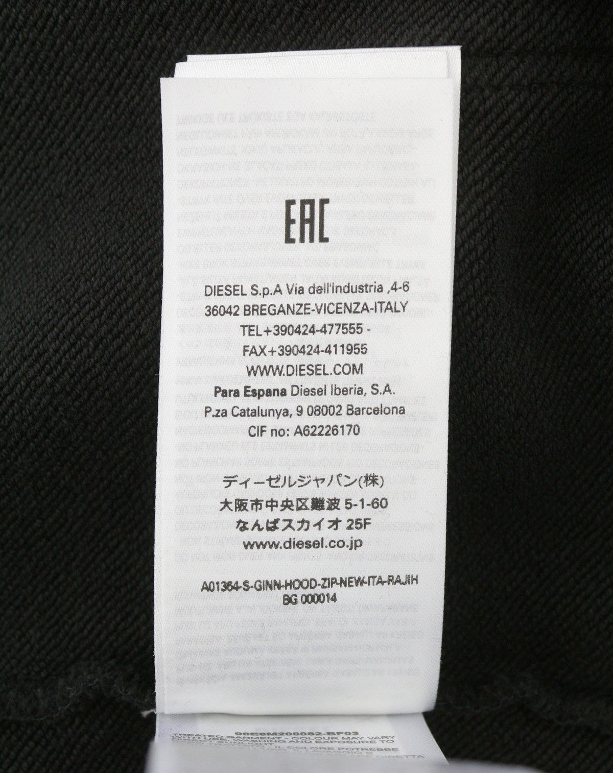 Hoodie S-ginn-capuchon-zip-nieuw -ita