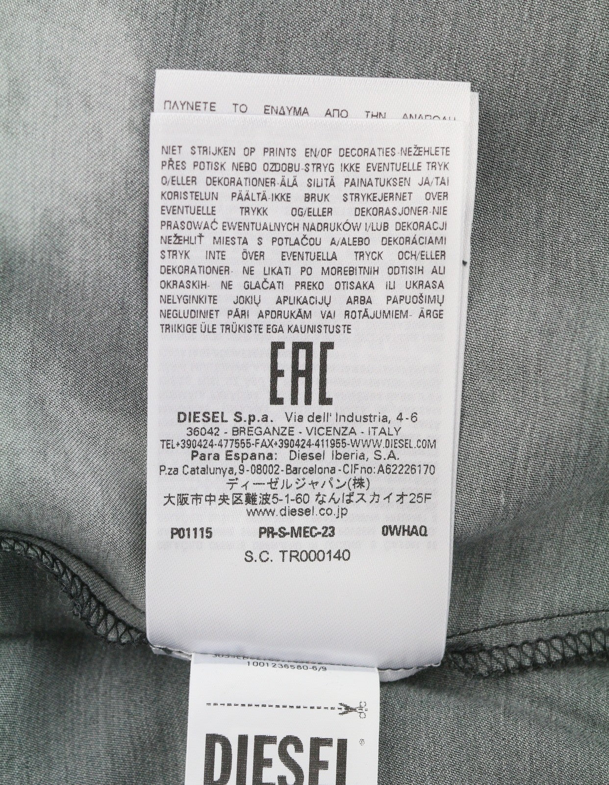 Cămașă pentru bărbați Diesel Pr-s-mec-23, negru, imprimeu grafic integral, unisex Rrp175