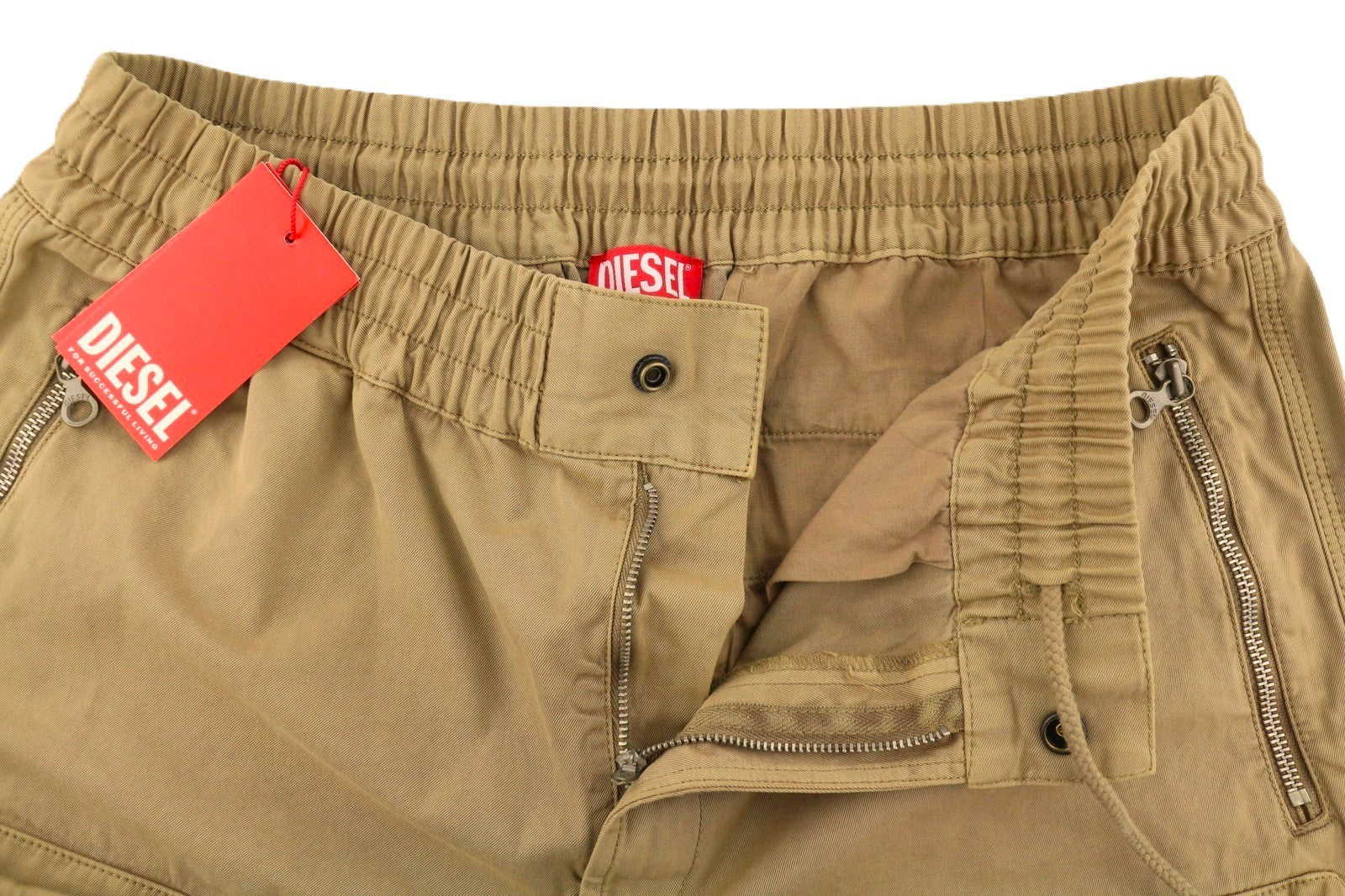 Diesel P-beeck-short Herreshorts 50brun Elastisk talje Cargo Rrp195
