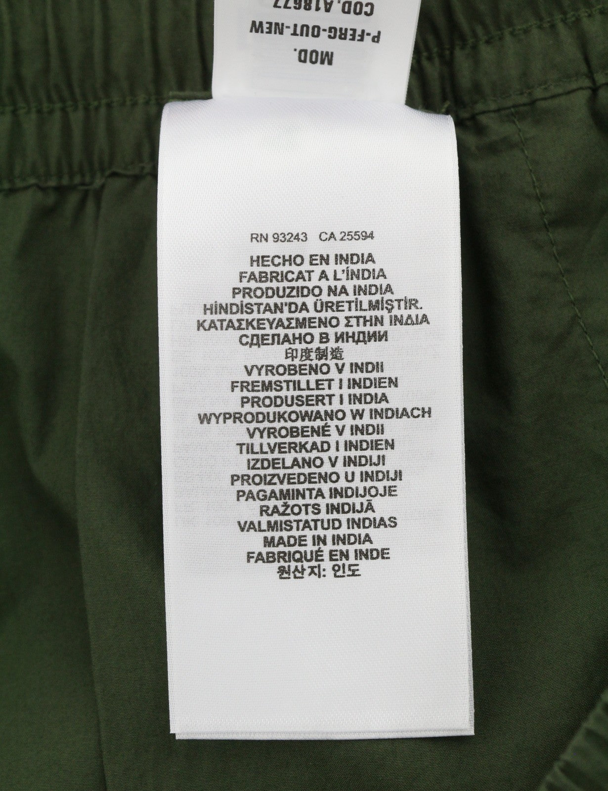 Diesel P-ferg-out-nye Herreshorts 52khaki Grøn Elastisk talje Rrp120