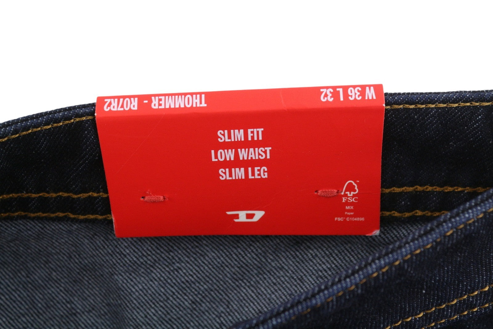 Diesel Thommer R07r2 Pánské Jeanstmavě modré Slim Fit Nízký pas Rrp150