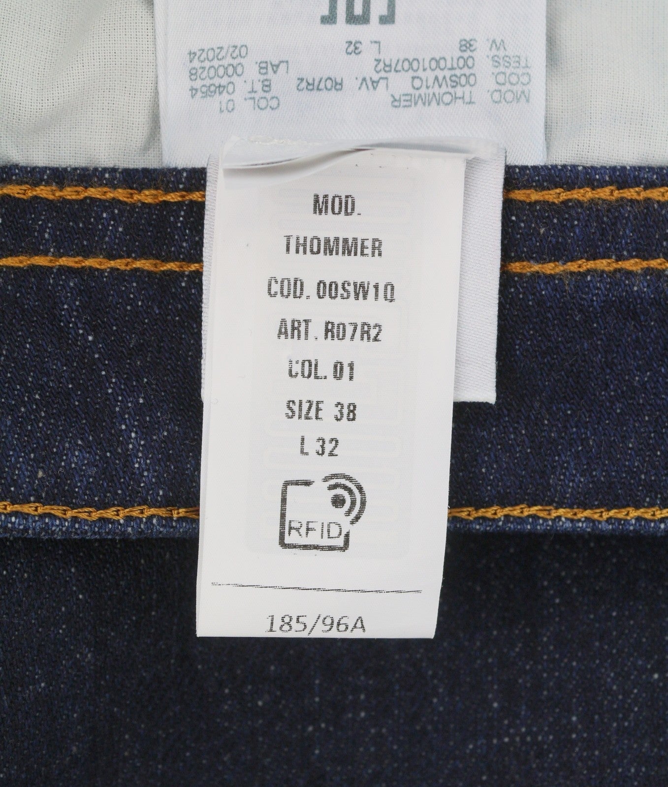 Diesel Thommer R07r2 Pánské Jeanstmavě modré Slim Fit Nízký pas Rrp150