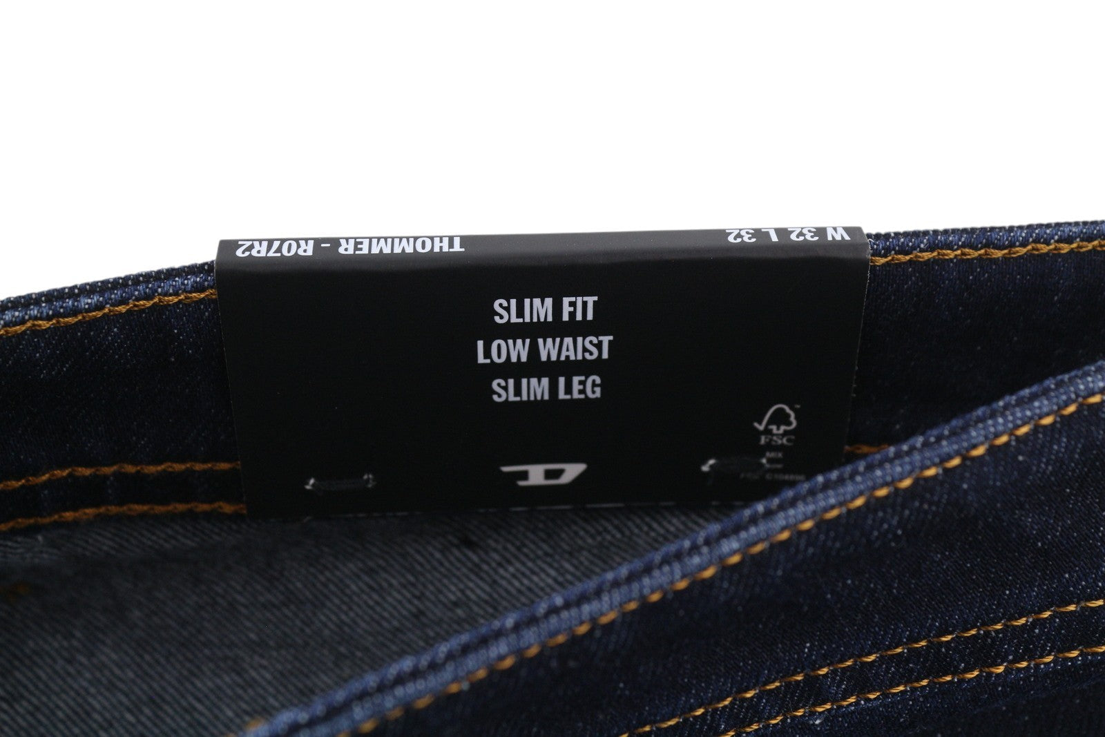 Diesel Thommer R07r2 Pánské Jeanstmavě modré Slim Fit Nízký pas Rrp150
