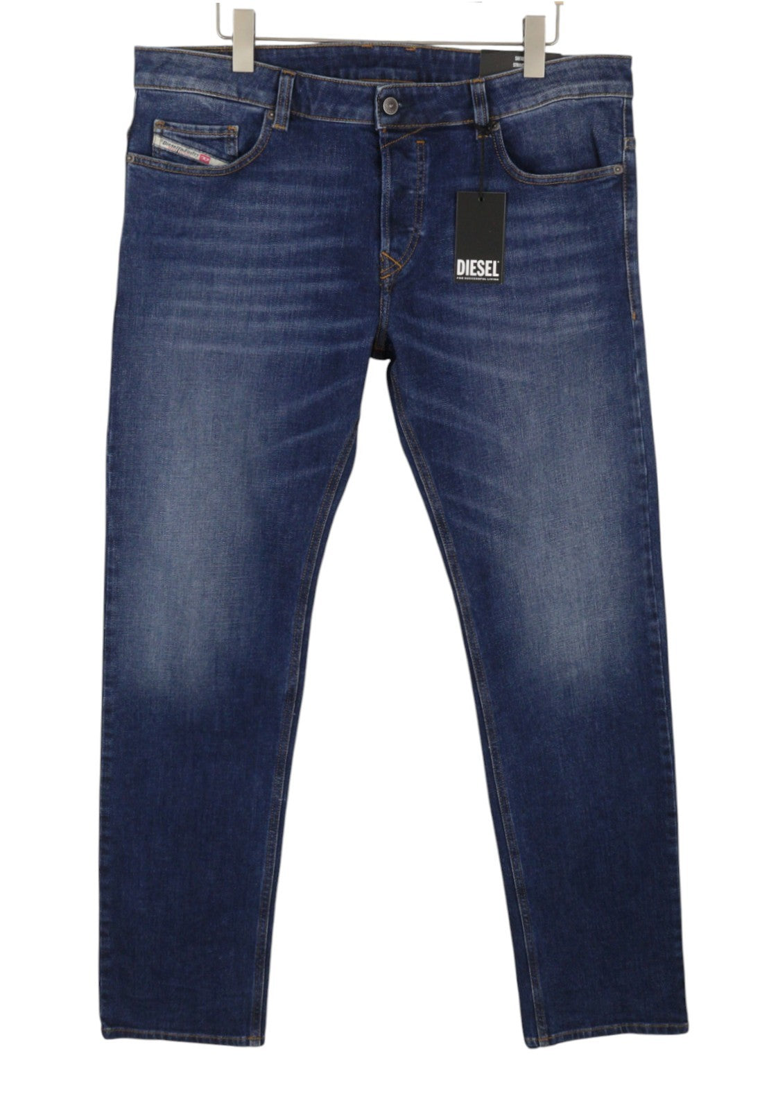 Diesel Safado-x R608l mænd jeansblå falmede knurhår lige Rrp175