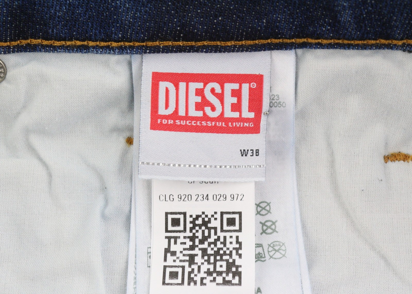 Diesel Safado-x R608l mænd jeansblå falmede knurhår lige Rrp175