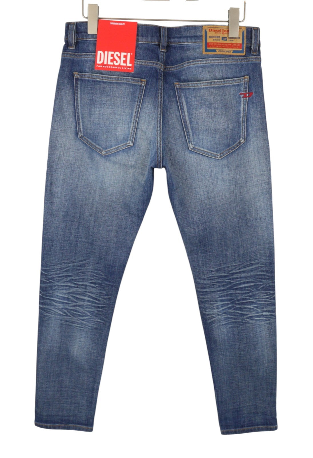 Diesel 2019 D-strukt 0dqae Men Jeansblue Faded Sim Fit Rrp175