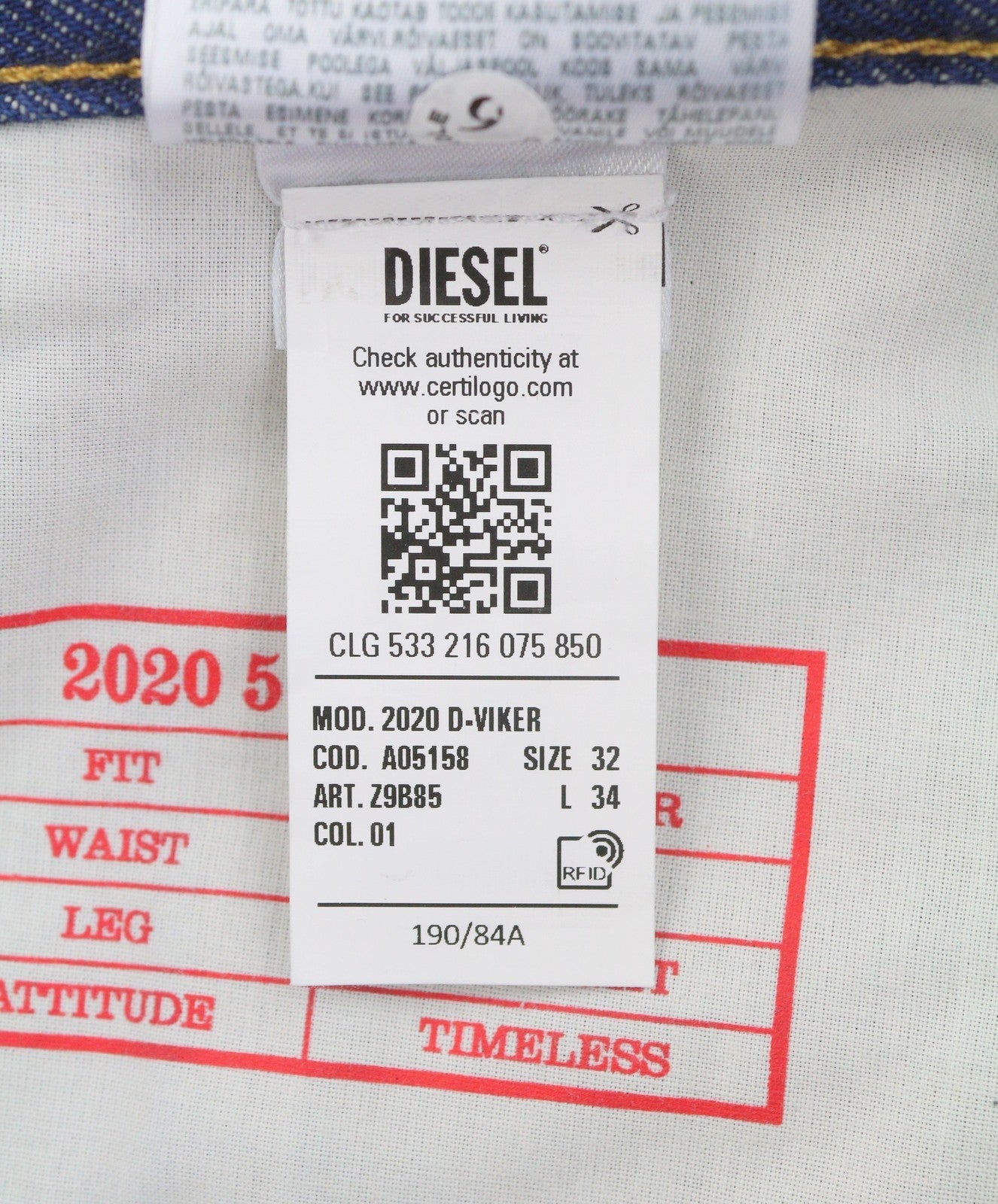 Jeans 2020 D-viker Z9b85