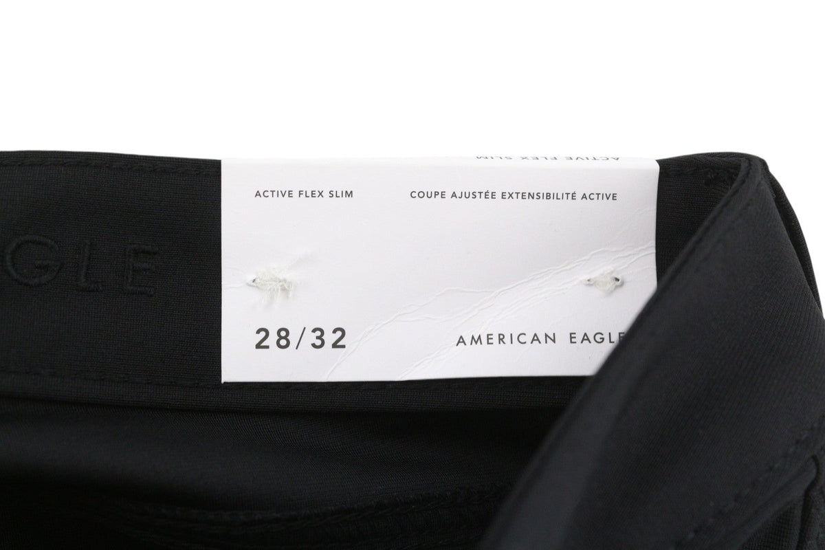 American Eagle Outfitters Active Flex Slim Men ByxorBlack Zip Fly