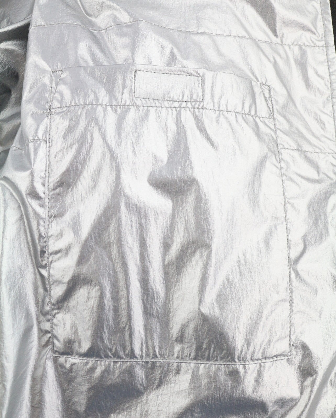 Diesel J-otte Men Jacketshiny Silver Hooded Windbreaker Lightweight Rrp295