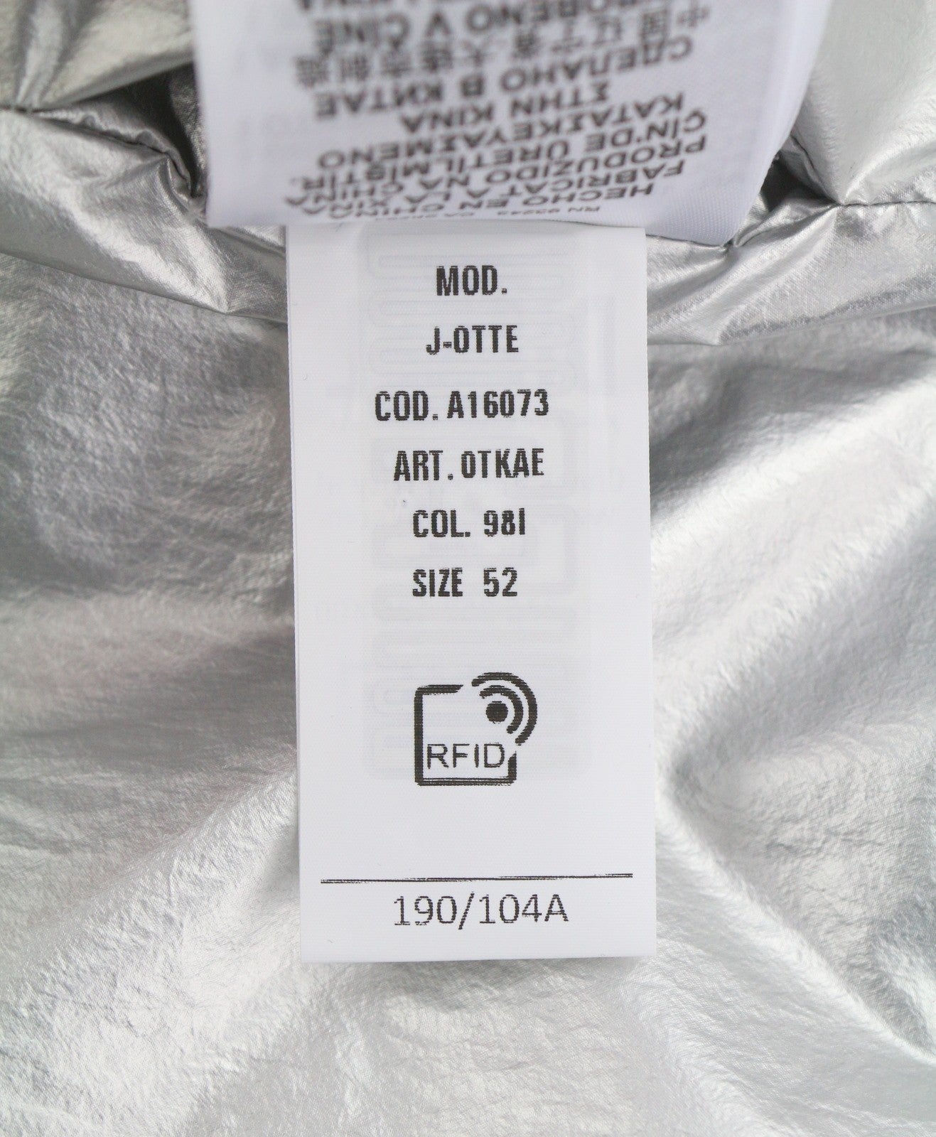 Diesel J-otte Men Jacketshiny Silver Hooded Windbreaker Lightweight Rrp295