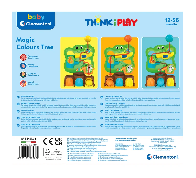 Logical Toy – Magic Colorful Tree With Balls Clementoni 17580