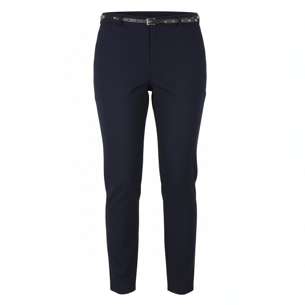 Blue Polyester Trousers