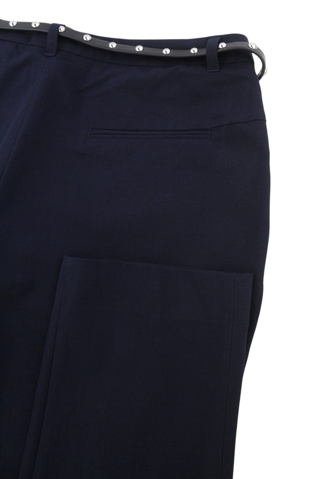 Blue Polyester Trousers